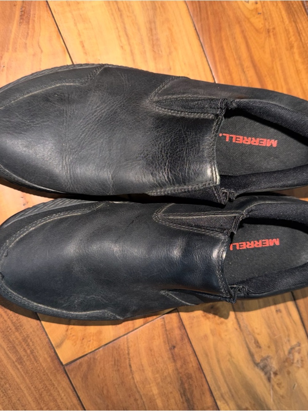 Merrell Men’s Forestbound Moc Black Slip-On Leather Sz 10.5